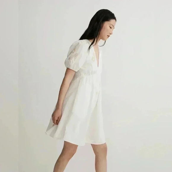 Madewell Annamarie Embroidered Mini Dress - Picture 3 of 9